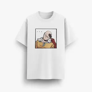 ONE PUNCH MAN SAITAMA Funny T-Shirt BALD Graphic 100% Cotton Casual Men's Soft Top Classic Love Streetwear - Menswear