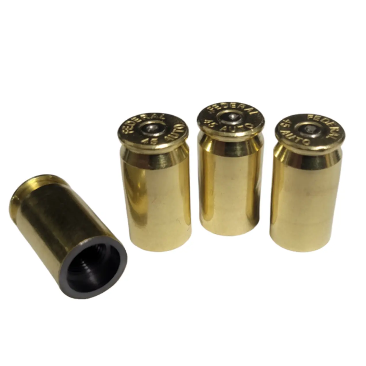 HittCraft Durable Brass Metal Valve Stem Caps - 45 Bling Novelty Automotive Decoration Accessories for Car, Truck, Dirtbike, Motorcycle, Bicycles, Quads, Lawn Mowers, Protect