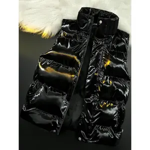 Men's Warm Insulated Sleeveless Puffer Vest with Zipper and Pockets, Perfect for Winter Outerwear, Casual Lightweight Layering for Fall, Sleeveless GiletRAIMENTRY