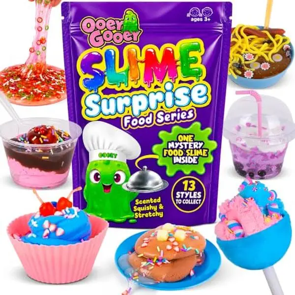 Slime Kit Surprise Toys for Kids – 1 Pack - Mystery Food Slime Toys for Girls Ages 6-8, Scented Stretchy Slime, Fun Kids Activity, Birthday Gift for Girls Ages 5 6 7 8 9 10