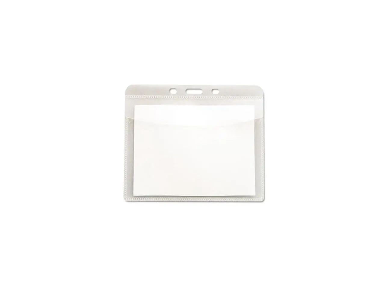 Advantus 75604 PVC-Free Badge Holders, Vertical, 3" x 4", Clear, 50/Pack