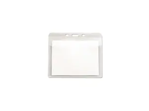 Advantus 75604 PVC-Free Badge Holders, Vertical, 3" x 4", Clear, 50/Pack