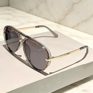 2026 New Fashion Multi-color Gradient Sunglasses, Trendy Casual Outdoor Decorative Sunglasses