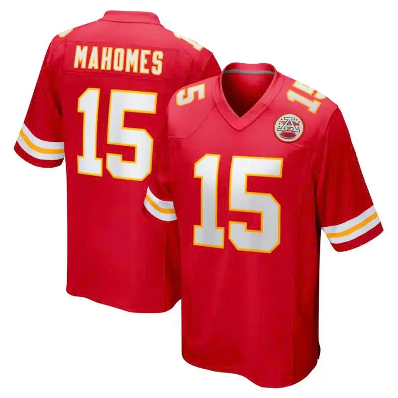 Mahomes #15 Kansas City Red Football Jersey, Home Team Style Player Shirt, Unisex American Football Fan Apparel, Game Day Sports Jersey, Stadium Streetwear, Gift for Football Lovers & Collectors