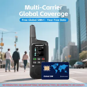 TIDRADIO TD-M2 PRO Smart Hybrid Radio: Unlimited Range 4G PoC & Local FRS Walkie Talkie, Dual PTT Long Range Communication, Phone-App Programmable, SIM Card Included for Team Coordination & Outdoor Safety