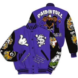 Field Purple Sneaker Match Varsity Jacket Graphic Design, Streetwear Style, Casual Urban Outfit