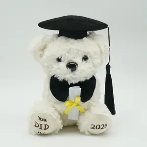 Personalized Plush Graduation Bear Gifts for Preschoolers, Soft Huggable Memorial Gift, Perfect for Milestone Celebrations