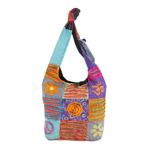 Om Peace and Flower Shoulder Bag