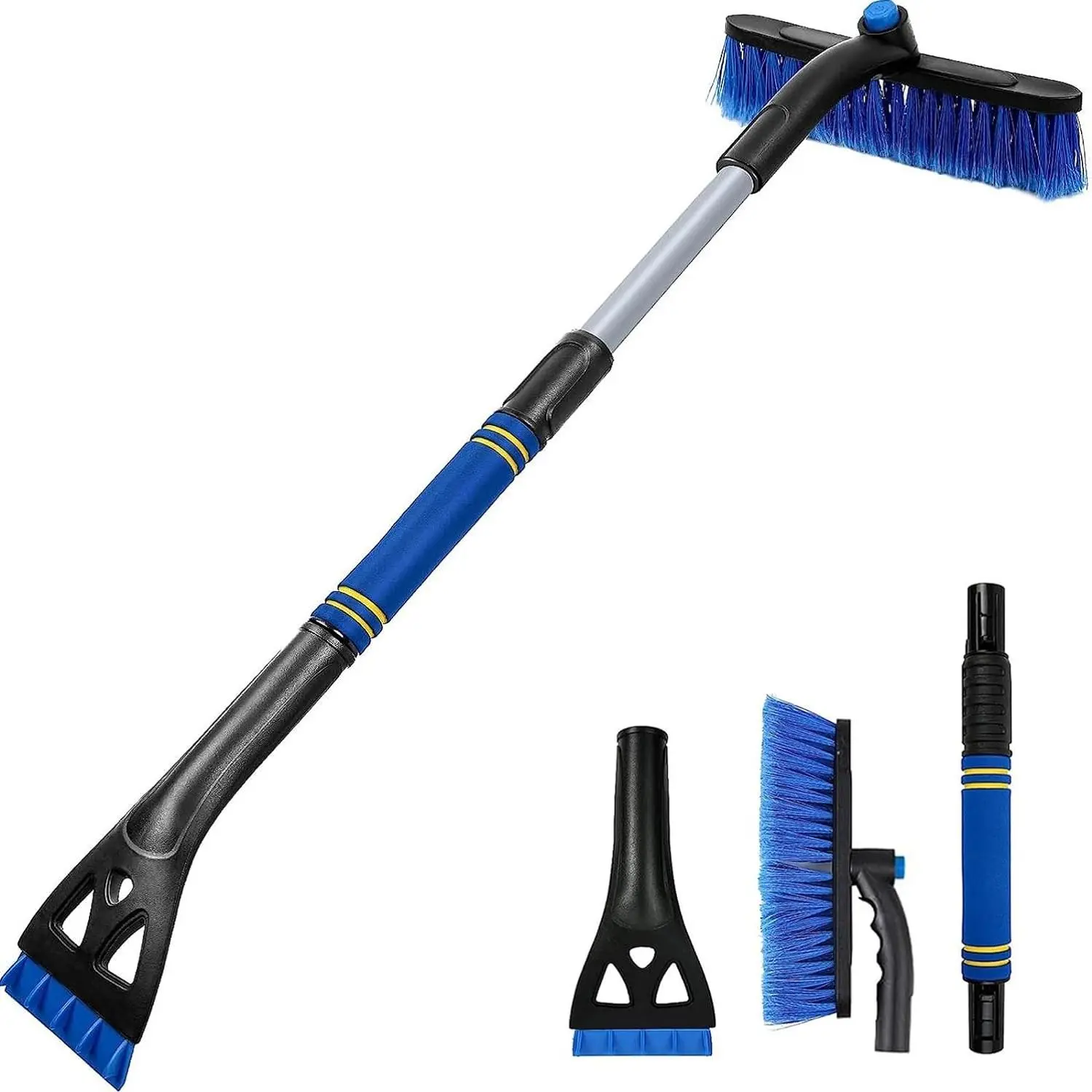 Car Windshield Snow Brush & Ice Scraper, 1 Set 360-Degree Rotatable Car Snow Removal Tool, Extendable Car Snow Accessories with Foam Grip for Car, Truck and SUV, Car Cleaning Tool, Car Cleaning Supplies