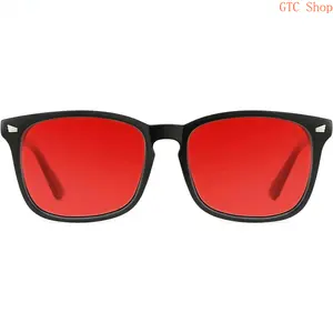 99.9% Blue & Green Light Blocking Sleep Glasses, Red Lens with Dual AR Coatings, Anti Eyestrain Eye Protection Eyewear, Lightweight Comfortable Frame for Computer Working, Gaming, Nighttime Use, Improve Sleep Quality Daily Wear Glasses summerwins