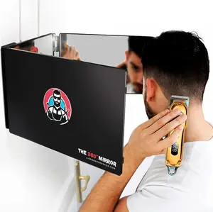 The 360 Mirror - 3 Way Mirror for Self Hair Cutting - Adjustable Trifold Barber Miror to Cut Your Own Hair - Tri Fold Self Haircut System for Men and Women Braiding - Three Sided Miror for Haircuts LipFi's BarberShop