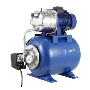 Garvee 1.6 HP Shallow Well Jet Pump with Pressure Tank - Automatic Water Booster Pump, Stainless Steel - for Home, Irrigation, Garden, Lawn, Farm, RV