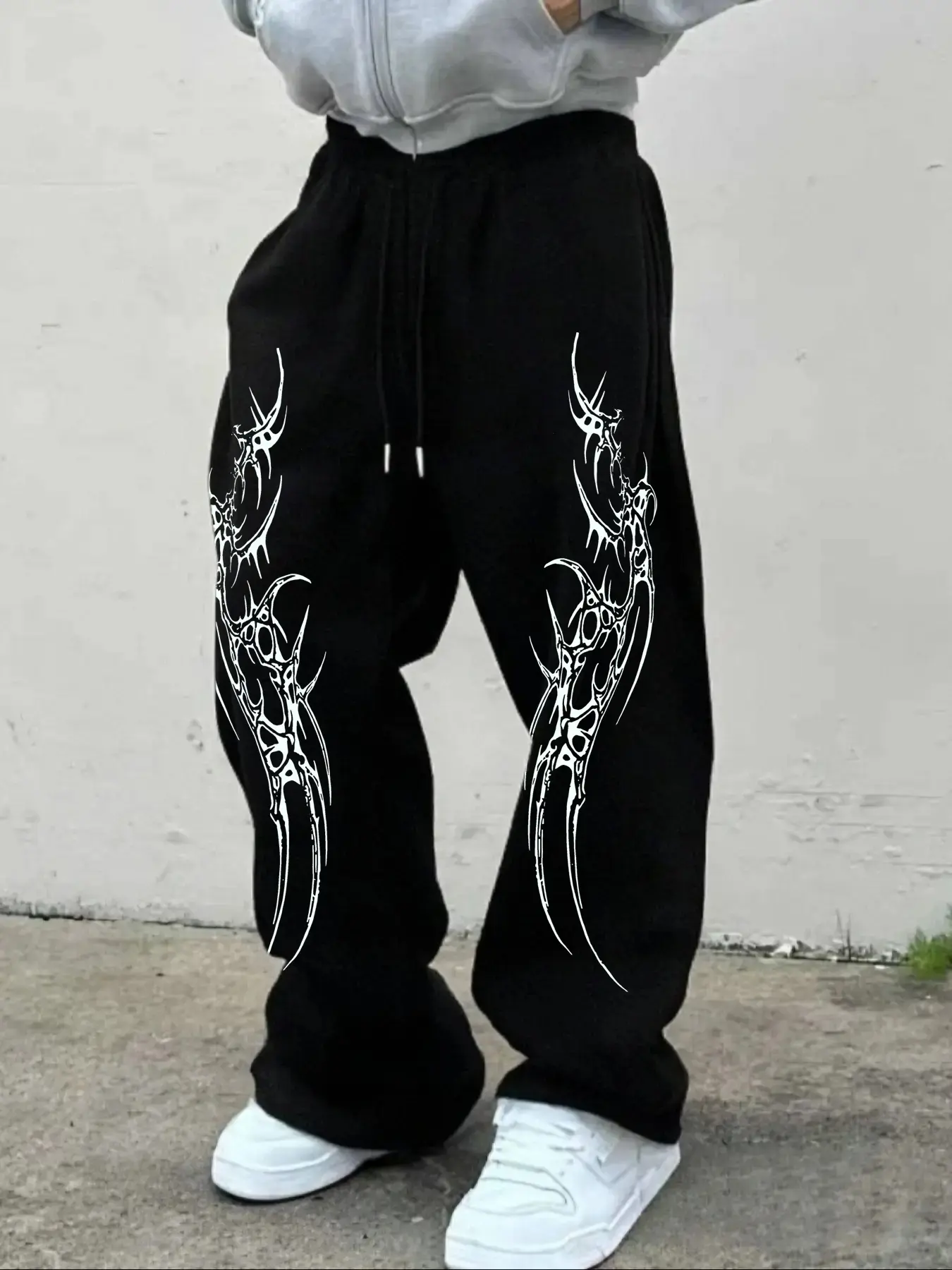 Casual Loose-Fit Affirmation Sweatpants, Drawstring Waist, Comfortable Street Style, Perfect for Daily, Sports, and Gatherings