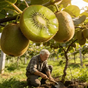 Kiwi saplings that grow quickly, require plenty of sunlight, and are rich in vitamin C. They are perfect for garden and yard growing, and can be easily picked up by beginners