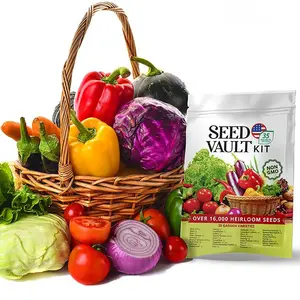 35 Survival Vegetable Seeds Variety Pack – Heirloom Non 16,000 GMO Vegetable Seeds for Planting Indoor/Outdoor & Hydroponic Gardening, Survival Gear & Emergency Seeds