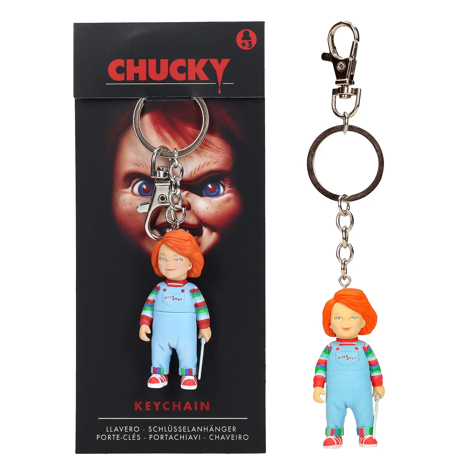 Child's Play Chucky 2.5-Inch Figural PVC Keychain, Character