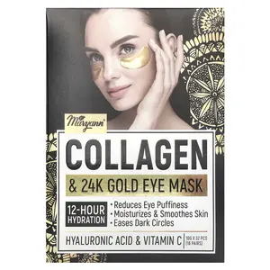 MaryAnn Organics Collagen & 24K Gold Eye Mask, 16 Pairs