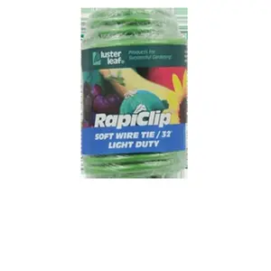 Luster  32 ft. Soft Wire Tie - Green, Garden