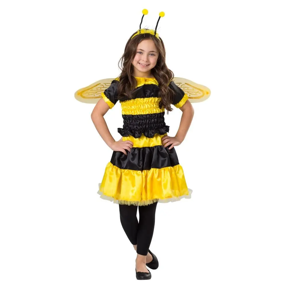 Bumblebee Costume For Kids | Girls Bumblebee Costume with Wings and Headband - Perfect For Halloween, Birthday, Pretend Play Fun & Cosplay