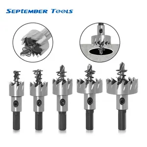 5pcs 16-25mm HSS hole saw set - versatile, fracture and rust resistant for metal and wood,  Duty Drill Bits Hardware Blades