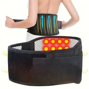 Unisex Adjustable Lumbar Support Belt - Heated Magnetic Self-Warming Waist Wrap with Massage | Comfortable Back Support Brace for Sports & Body Care, Healthcare
