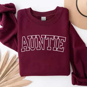 Cute Aunt Sweatshirt – Unisex Gift for Women, Cozy Crewneck for Favorite Aunties