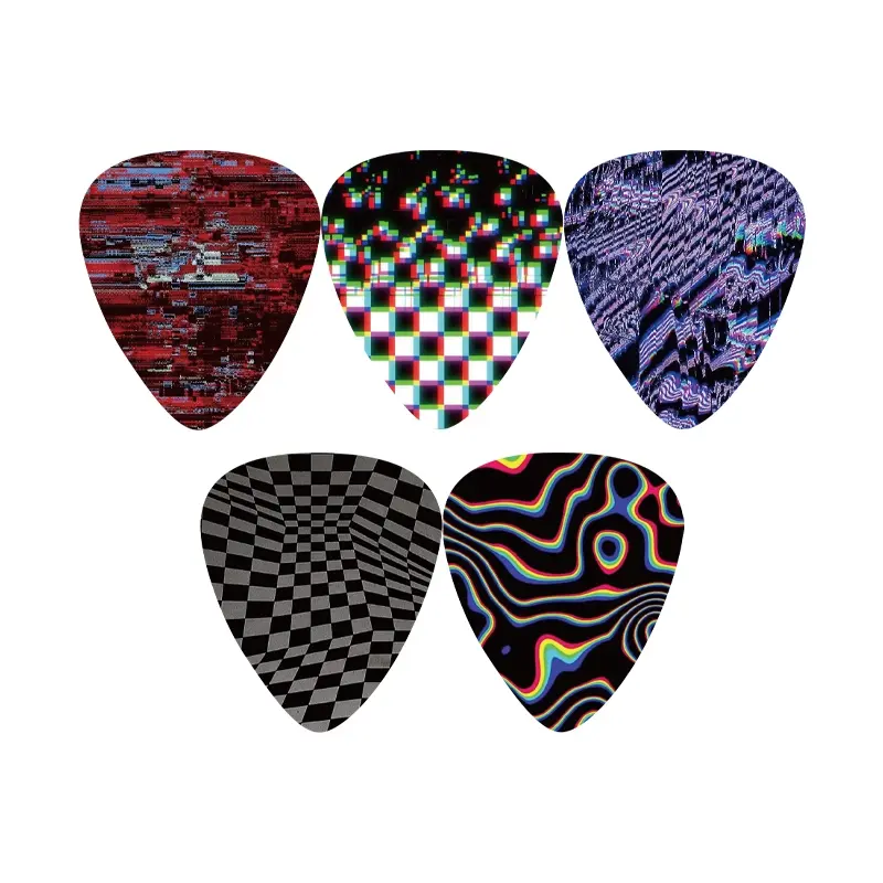 Cheerhas Guitar Picks Set of 5, Heavy Rock Music Picks, Non-Slip Handle Grip, Durable, Thickness 71mm, Compatible with Electric Acoustic Ukulele, Choices, Accessory