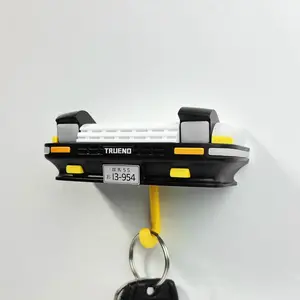 Gift for Car Lovers: Light-Up AE86 Keychain Hook – Black & White Wall Rack for Door & Office
