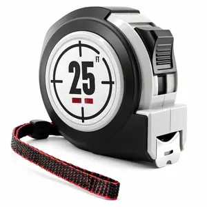 Professional Tape Measure 25 Ft with 8.9Ft Standout, Durable Measuring Tape Retractable for Construction, Easy Read Measurement Tape with Nylon , Shock Absorbent Case Tape Measure Tool