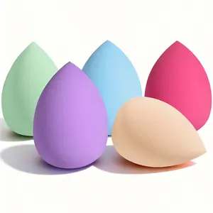 5pcs Non-Absorbent Makeup Tool Set, Soft Mixed Makeup Sponges, Blender Sponge, Dry Wet Use, Perfect Base Makeup, Ideal for Flawless Application