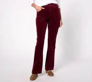Denim & Co. Canyon Retreat Corduroy Flare Pant with Pockets