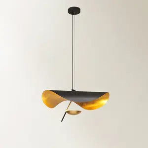 Z Gallerie Doyer Gold Leaf Chandelier 23.5"