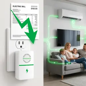 2026 New Plug-In Power Box US Plug Power Factor Saver Automatic Voltage Stabilizer Energy Saving Device for Home Office Travel