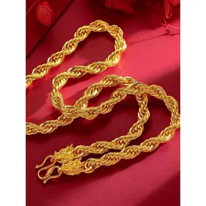 10mm Hip-Hop Dragon Head Braided Link Chain, Men's Trendy Boss Necklace, Jewelry Accessory, Ideal for Dragon Year Valentine's Gifts