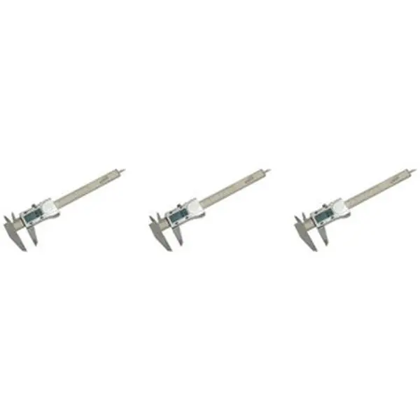 iGaging Polycarbonate Hand Calipers, 3-Pieces, 0-150mm (Inches/mm), X-Large Display Measuring Tool for Hand Measurement, Xlarge Display
