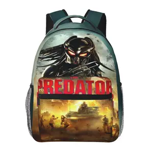 Casual Predator Outdoor Adventure Backpack Predators Laptop Daypack Funny cartoon The predator travel backpack for Weekend Getaway Work Camping  Unisex Gift for