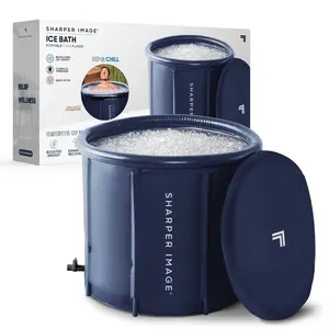 Sharper Image Ice Bath Portable 31.5" Inflatable Pool - Navy