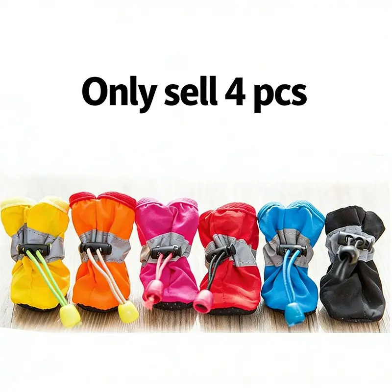 Waterproof Dog Shoes, 2 Pairs Adjustable Pet Shoes, Puppy Shoes, Kitten Shoes, Pet Paw Protectors, Dog Boots, Pet Supplies for Small Dogs, Dog & Cat Clothing, Outdoor