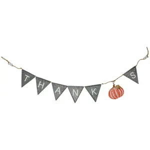 Northlight Metal Thanksgiving Banner on a Jute Cord