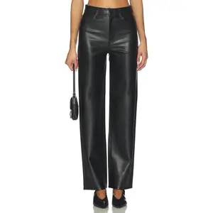 PISTOLA Cassie Super High Rise Straight in Onyx