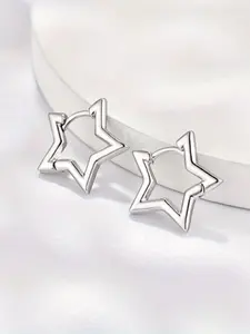 Minimalist Hollow Out Star Design Hoop Earrings As Summer Outfits 2024, Casual Simple Personalized Jewelry for Women Girls, Trendy Fashion Accessories for Daily Wear