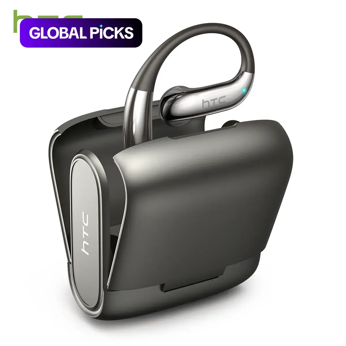 HTC Translating Open-Ear Wireless Premium Earbuds, Bluetooth 6.0-Compatible Earphones, IPX5 Waterproof Sports Earbuds for Music and Phone Calls, Light Weight Earbuds #GLOBAL PICKS