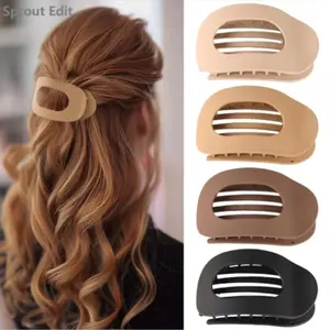 4-Piece Solid Color Snap Clip Set | Gentle-Grip Acrylic Claws for Fine to Thick Hair | Damage-Free, Elegant Hold for Everyday & Party Styles ✨🎉#hairclips  #snapclips#hairclaw#hairtok#haircare#damagefreehair#hairorganization#hairgift#partyhairstyle