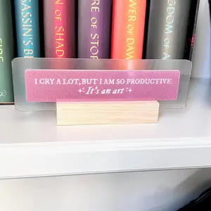 I Cry A Lot But I Am So Cute Cubicle Decor for Women Desk - Acrylic Bookshelf Decor