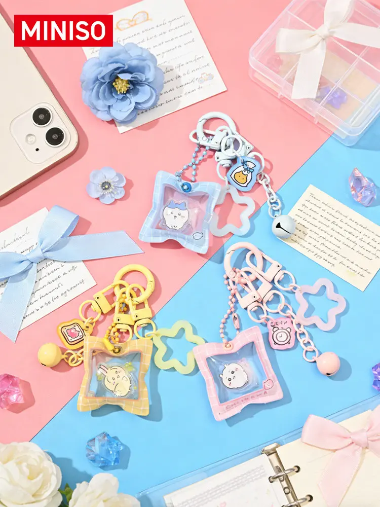 Miniso Chiikawa Cute Cartoon Acrylic Keychain, Lightweight Bag Charm and Pendant Ornament for Bags and Keys, Gift for Girls and Fans, Bag Charms, Cute Keychains