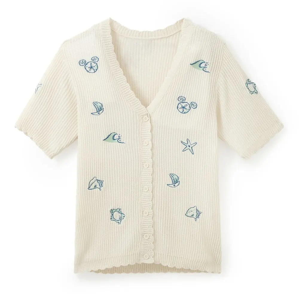 Disney Store Mickey Mouse Icon Knit Button Down Top for Adults by Her Universe