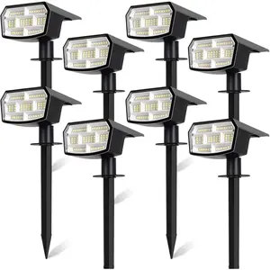 8-Pack Solar Spot Lights Outdoor, 59 LED Solar Lights Outdoor , Outdoor Solar Lights for Yard with 3 Lighting Modes, Landscape Spotlights for Garden Pathway Driveway Walkway