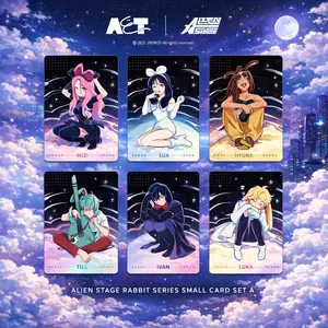 Alien Stage Rabbit Series Official 6-Card Set (New) – Anime Character Art, Fan-Favorite Collectible Gift