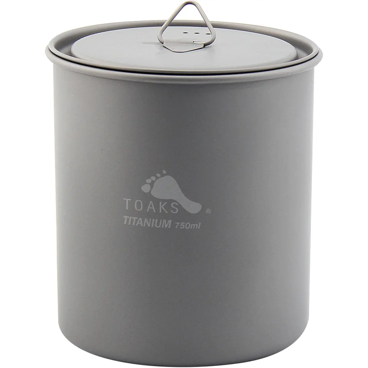 TOAKS Pure Titanium 750ml Strong Outdoor Camping Hiking/Light Outdoor Cook Pot, Handleless Shape, with Locking Lid (POT-750-NH)