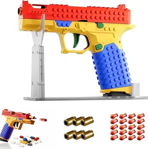 IUOUTG Funny tactical DIY building block handle set, toys for teenagers and adults, parent-child assembly set with display stand, suitable for children-educational and motor skills development toys.